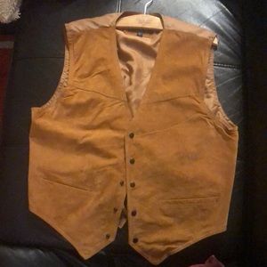 YS Pointe Vintage Mens Suede Vest